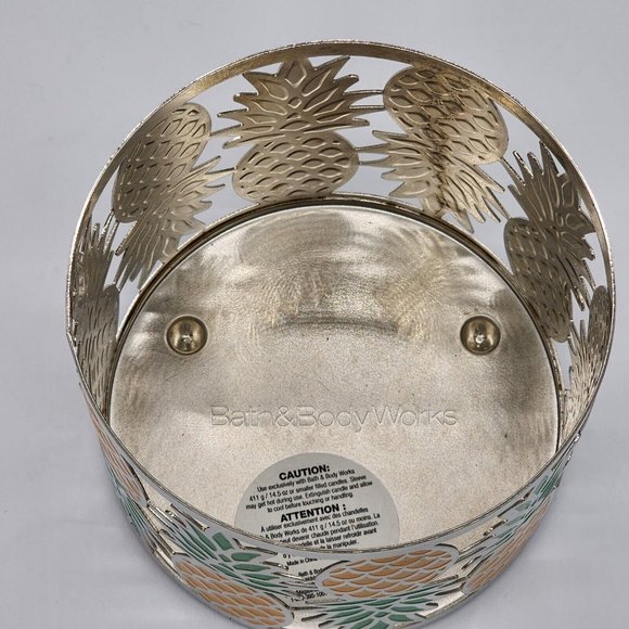 Bath and Body Works Pineapple 3 Wick Candle Holder - Picture 2 of 4